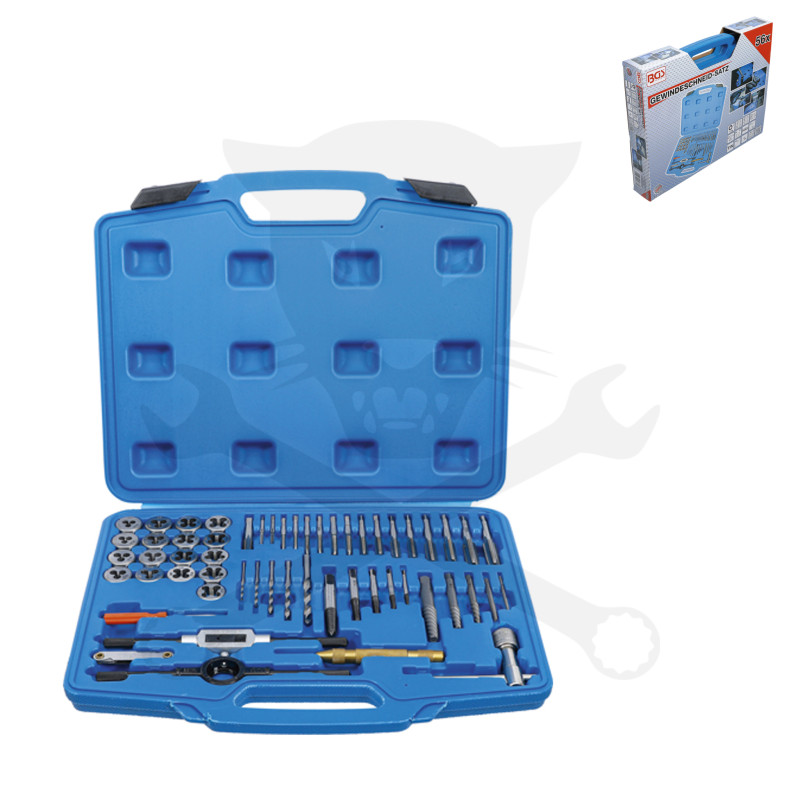 Menetfúró és menetmetsző készlet metrikus M3-M12 - 56 db-os