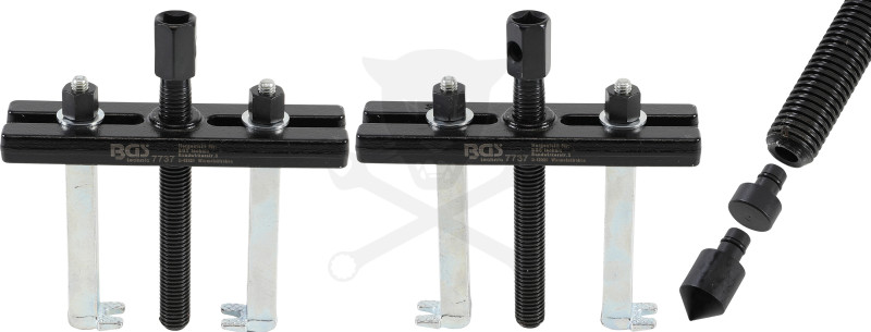 Csapágylehúzó 2 körmös, csúszószáras 70-145 mm BGS