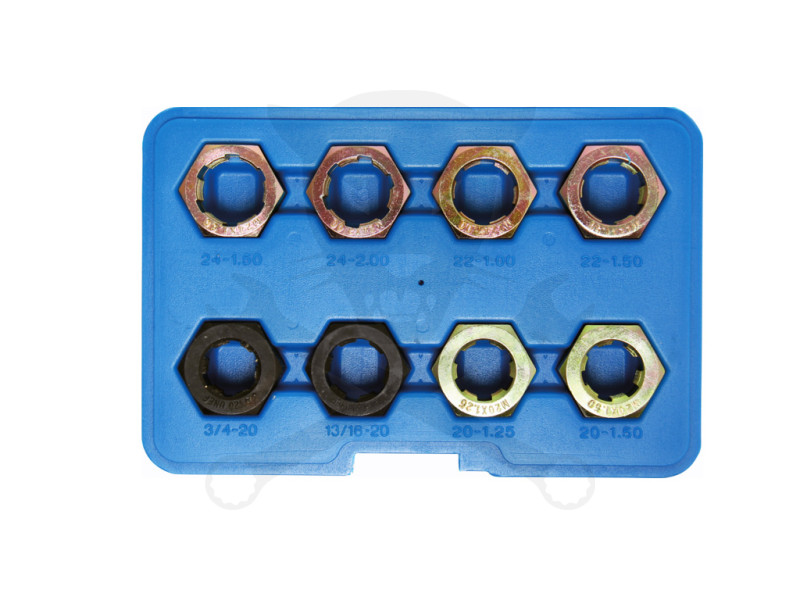 Menetjavító készlet menetmetsző készlet 8 db-os féltengely menetekhez BGS