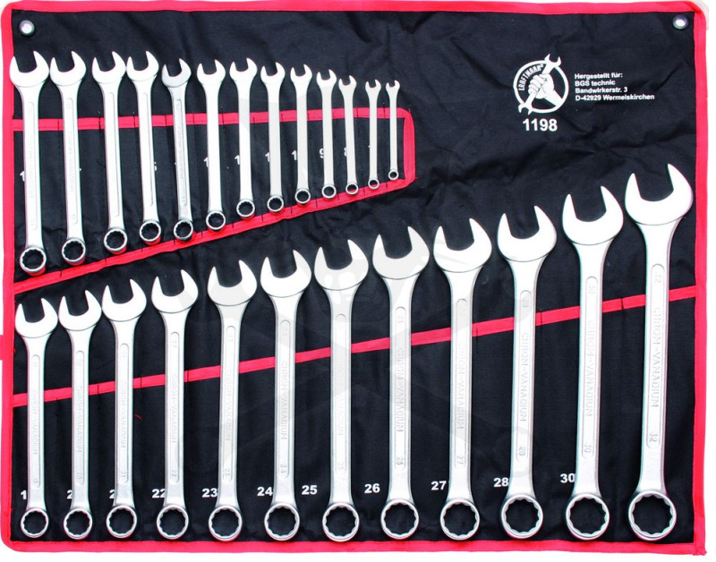 Csillag-villáskulcs készlet 25 db-os 6-32 mm - Kraftmann