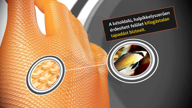 Kesztyű Grippaz 100% Nitril  9/L - dobozos 50 db-os - NARANCS  BF22