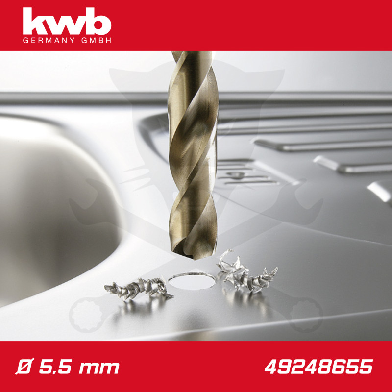 Csigafúró 5,5 mm HSS-G Co5 DIN 338 Twist, profi - KWB