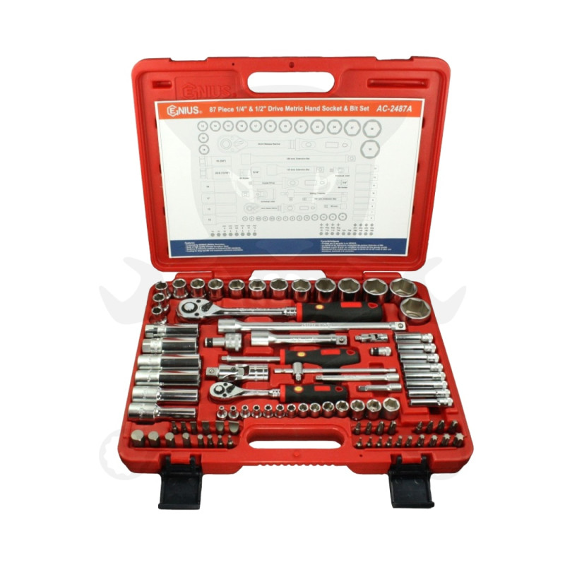 Dugókulcs készlet 1/4" - 1/2" 3-32 mm + bithegyek