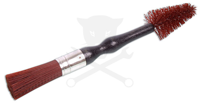 Alkatrészmosó tisztító kefe duplafejű kivitel