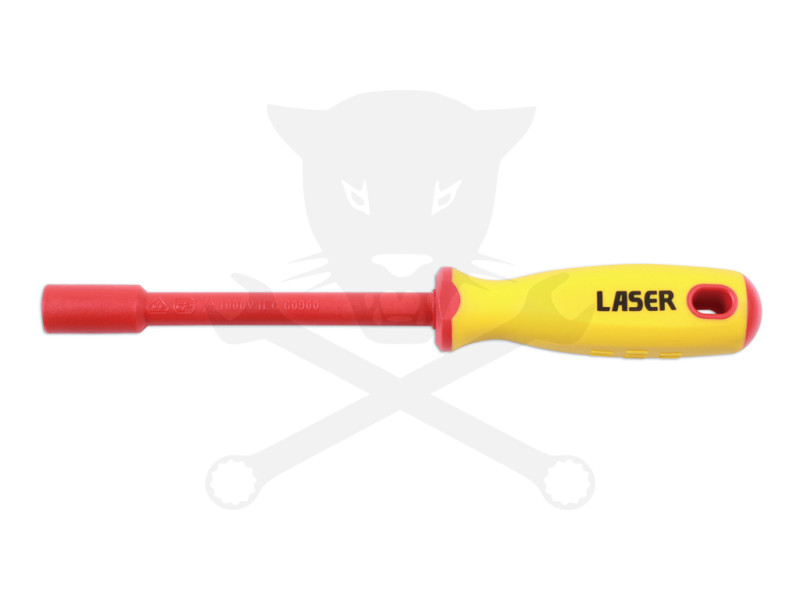 Szigetelt VDE 1000 V-os dugókulcs csavarhúzó 6 lapú  7 mm-es