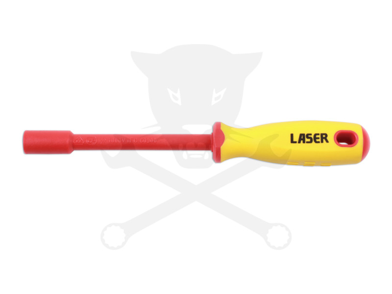 Szigetelt VDE 1000 V-os dugókulcs csavarhúzó 6 lapú  8 mm-es