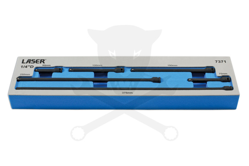 Toldószár készlet, gépi 1/4" 6 db-os 50-75-100-150-250-375mm - Tálcás (LAS-7371