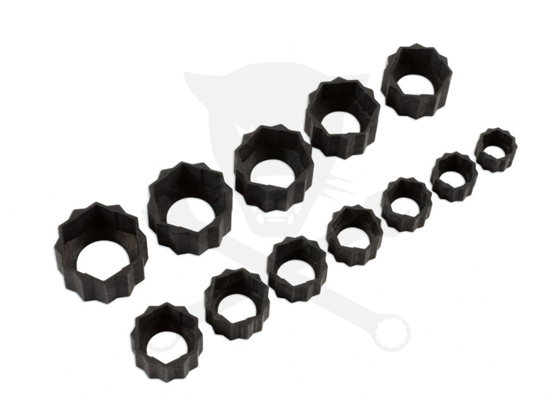 Csavarkiszedő adapter készlet 65%-ig sérült, lesarkalt csavarhoz 8-19 mm