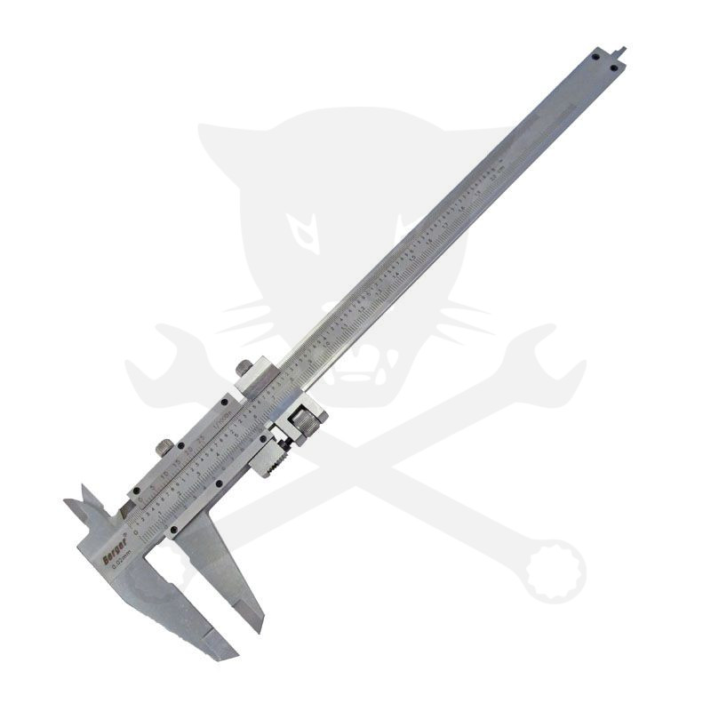 Tolómérő 200 mm - 0,02 mm - mélységmérővel - Berger