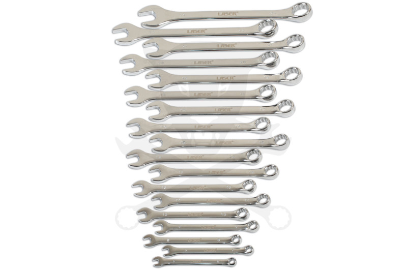 Csillag-villáskulcs készlet 18 db-os 6-24 mm tükrös-polírozott kivitel