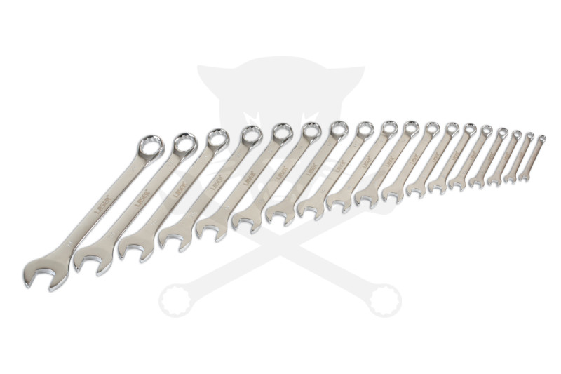 Csillag-villáskulcs készlet 18 db-os 6-24 mm tükrös-polírozott kivitel