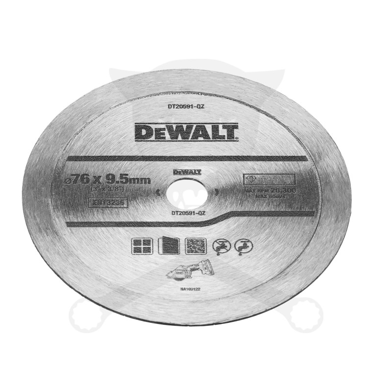 Vágókorong  76 mm gyémánttárcsa csempe dekopírfűrész - Dewalt -