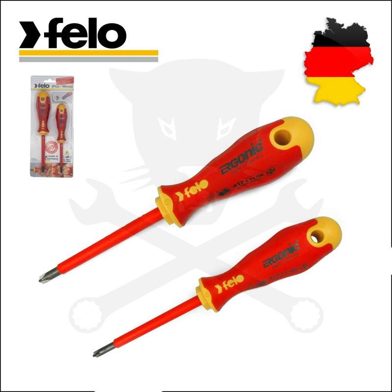 Csavarhúzó Ergonic VDE 1000V szigetelt spec.+-/ Z1x80-Z2x100 mm 2 r.Fe