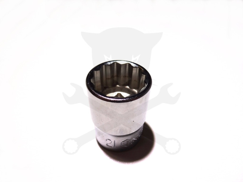 Dugókulcs - crowafej 1/2" 12 szög normál 21 mm Genius