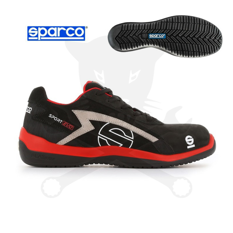 Munkavédelmi cipő SPARCO - Sport EVO S3 fekete-piros 43-as