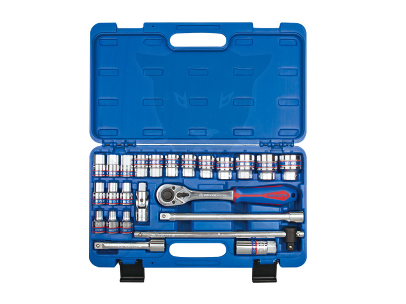 Dugókulcs készlet 1/2" 24 db-os 8-32 mm, 12 szögű készlet KingT.