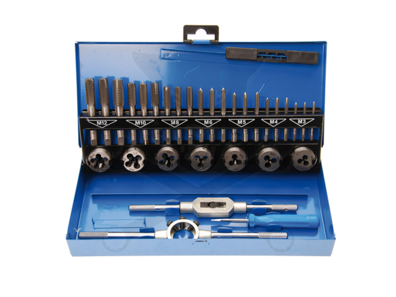 Menetfúró és menetmetsző készlet metrikus M3-M12 - 32 db-os BGS