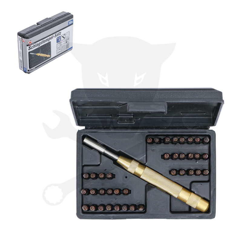 Beütő készlet SZÁM  4 mm és BETŰ 4 mm automata 38 db-os CV-S2 anyagú
