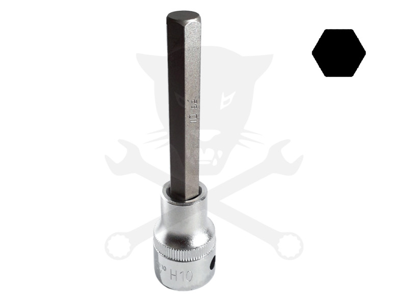 Rátűzőkulcs - crowa+bit 1/2" imbusz 10 mm, hosszú