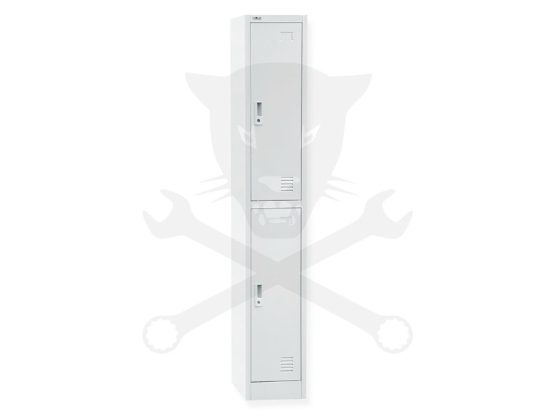 Öltözőszekrény - 2 emberes - alsó-felső rövidajtós 1850x300x450mm