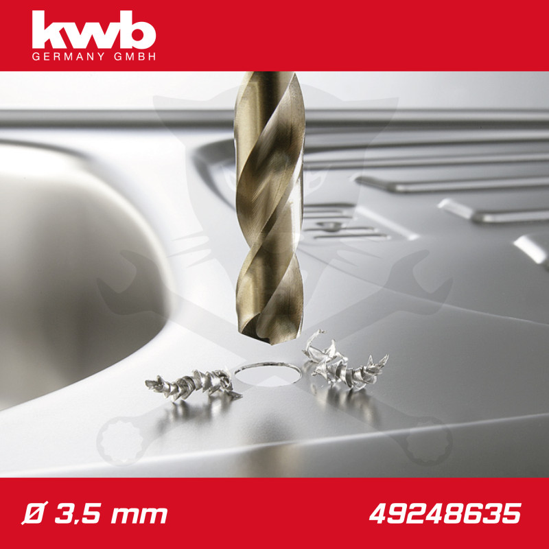 Csigafúró  3,5 mm HSS-G Co5 DIN 338 Twist, profi - KWB
