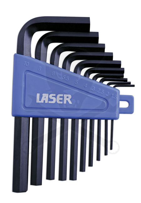 Imbuszkulcs készlet 10 db-os 1.5 - 10 mm - Laser Tools