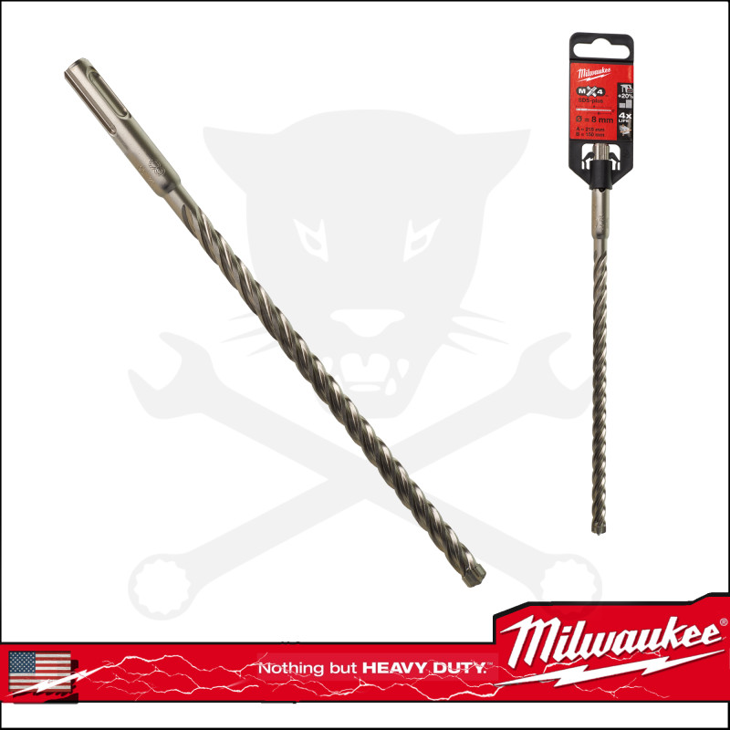 Kőzetfúró  8.0 x 215 mm - négyélű  SDS-Plus - MX4 Milwaukee