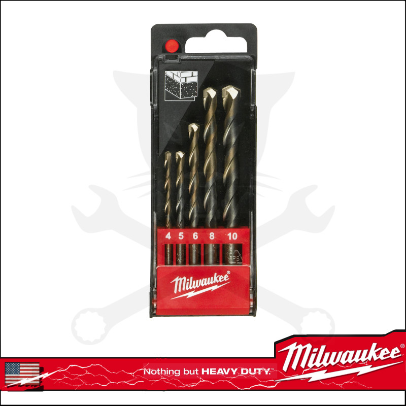 Kőzetfúró készlet  5 db-os 4-10 mm - kétélű - Milwaukee