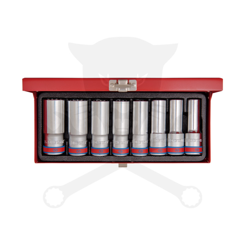 Dugókulcs - crowafej készlet 1/2" 12 szög 1/2"-15/16" 8 db-os KingTony