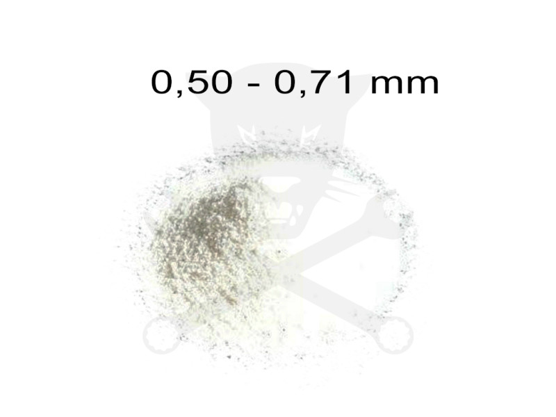 Szóróanyag elektrokorund fehér EK 30 = 0,50 - 0,71 mm -25 kg