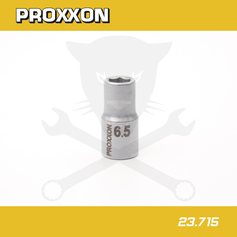 Dugókulcs - crowafej 1/4" 6 lap normál  6.5 mm Proxxon