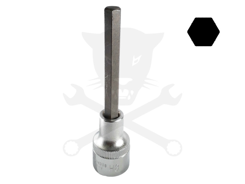 Rátűzőkulcs - crowa+bit 1/2" imbusz 8 mm, hosszú