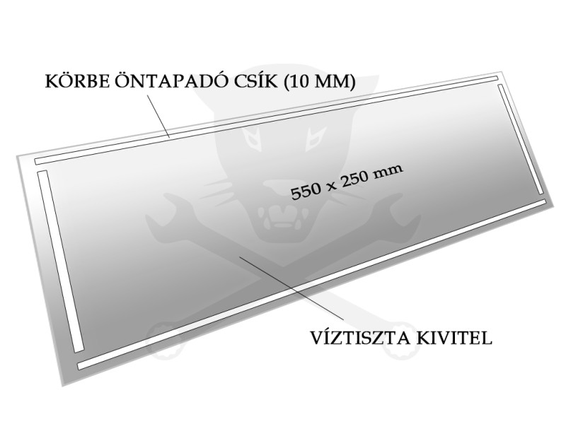 Homokfúvó szekrényhez fólia 350-hez 1 db-os ablakra