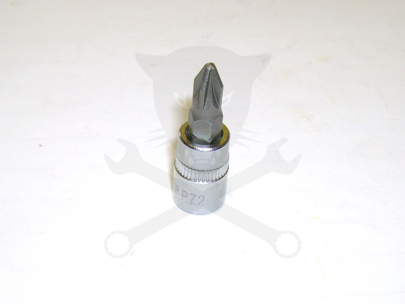 Rátűzőkulcs - crowa+bit 1/4" kereszt PZ2