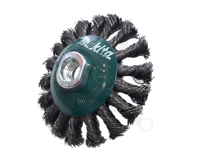 Drótkorong, fonott 100 mm M14 kúpos- Makita