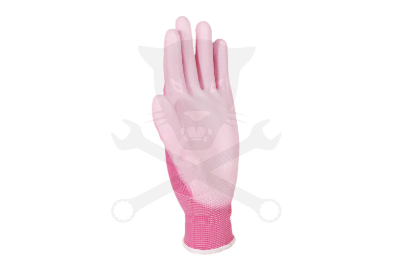 Kesztyű Buck pink - rózsaszín PW poliuretán tenyér 08-as M