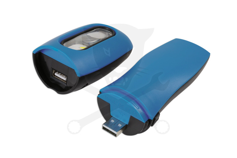 Szerelőlámpa LED 01 COB ledes - akkus, profi 2W 220 Lumen + USB