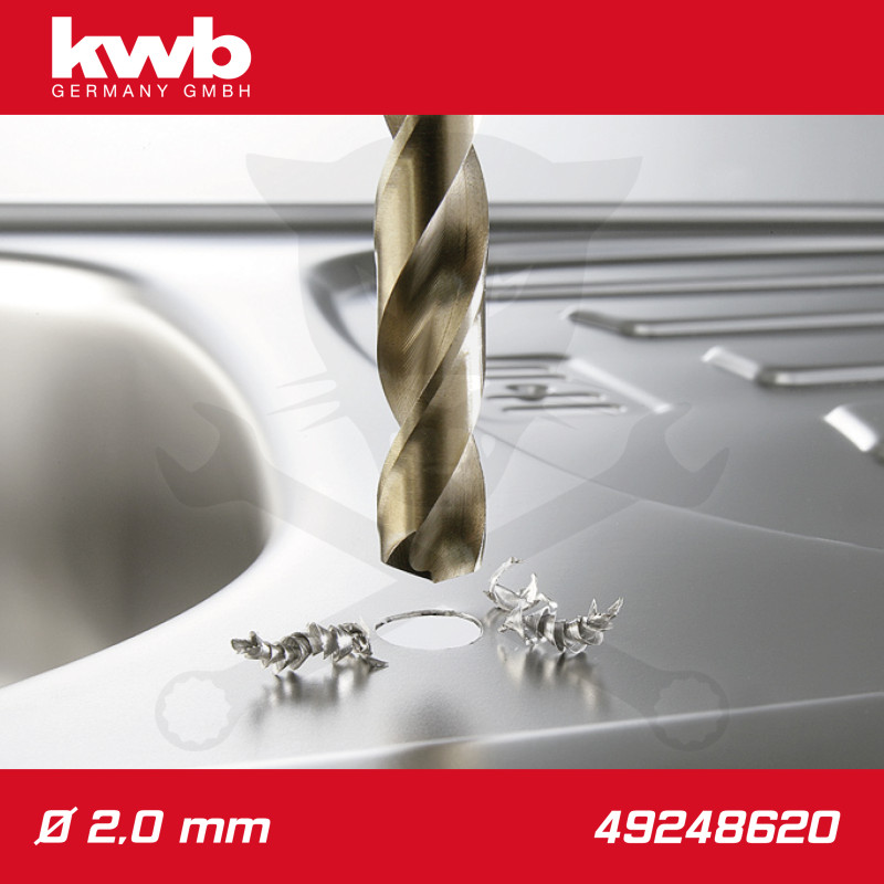 Csigafúró  2,0 mm HSS-G Co5 DIN 338 Twist, profi - KWB