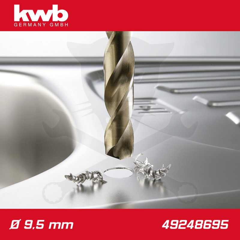Csigafúró  9,5 mm HSS-G Co5 DIN 338 Twist, profi - KWB