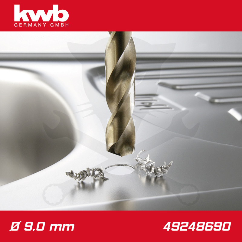 Csigafúró  9,0 mm HSS-G Co5 DIN 338 Twist, profi - KWB