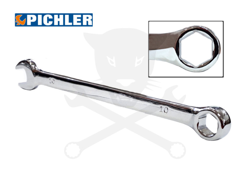 Csillag-villáskulcs  - HATLAPÚ - 10 mm x 160 mm - 15 fokos