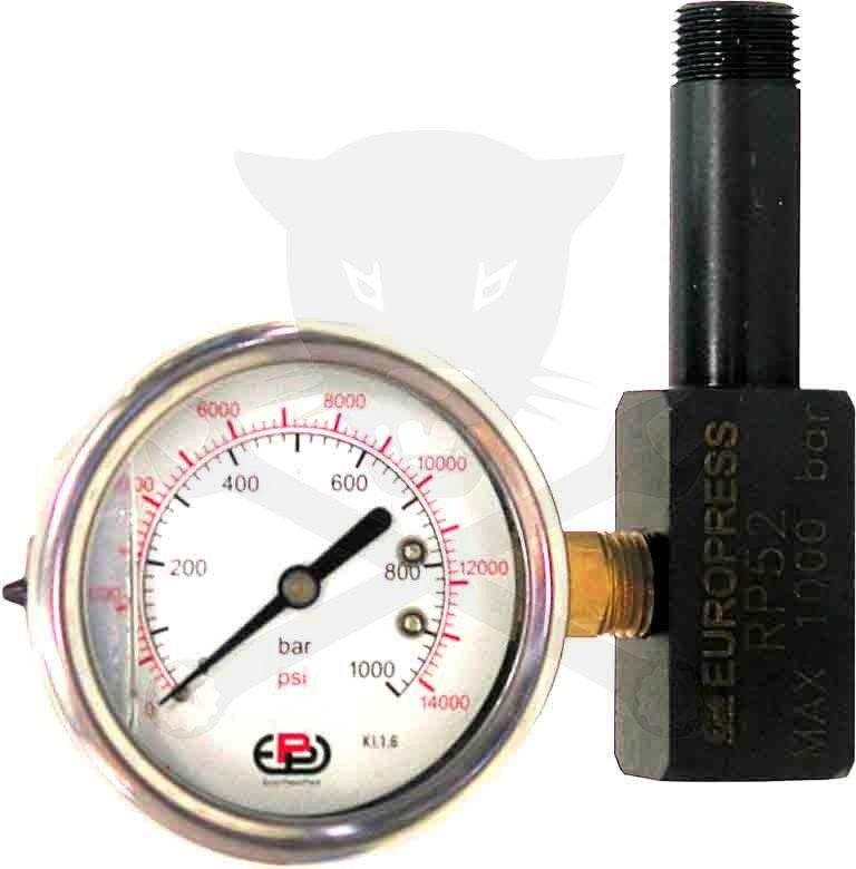 Pichler hidraulikus kézi pumpához mérőóra+ adapter készlet