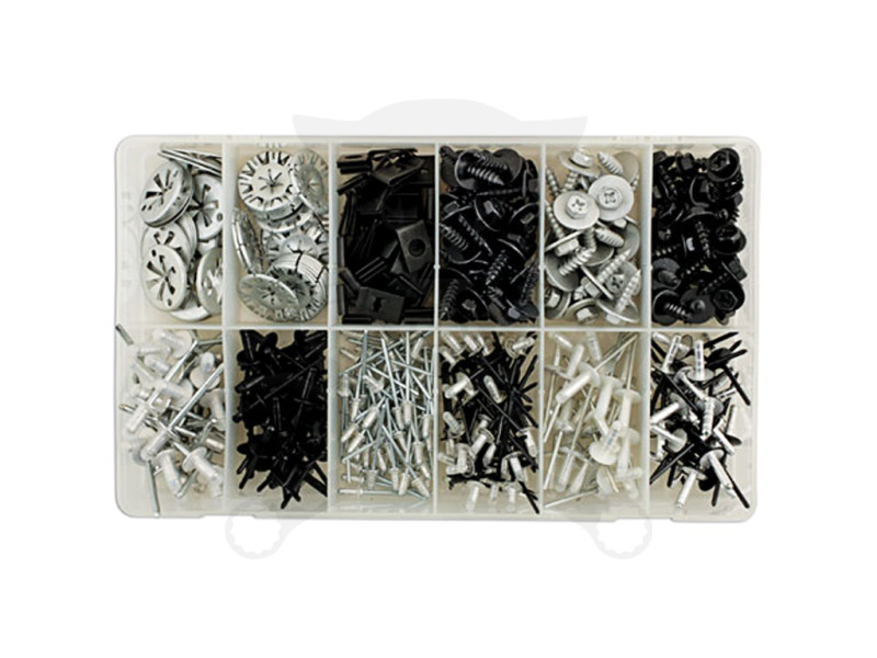 Karosszéria felújító készlet acél rögzítőelemek Ford-GM-VW - 400 db