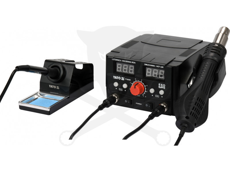 Forrasztó és hőlégfúvó készlet 2az1-ben 75-750W - Yato