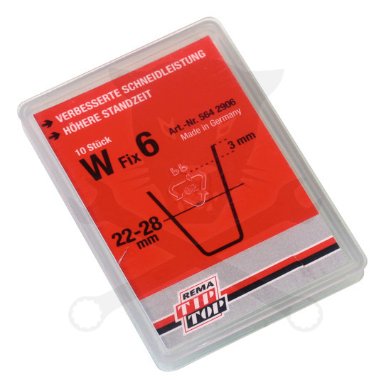 Gumi profilvágóhoz vágókés - szögletes profil - W Fix6. 22-28 mm -10 db