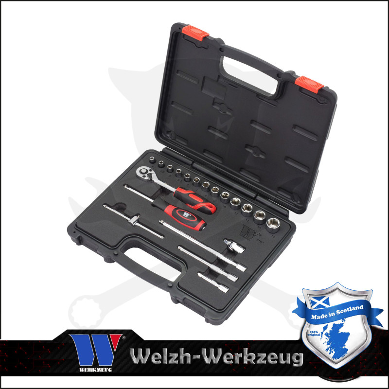 Dugókulcs készlet 1/4"  4-14 mm 20 db-os 6 lapú - Welzh Werkzeug