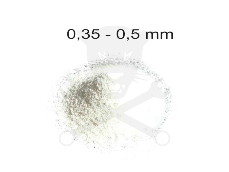 Szóróanyag elektrokorund fehér EK 40 = 0,35 - 0,50 mm -25 kg