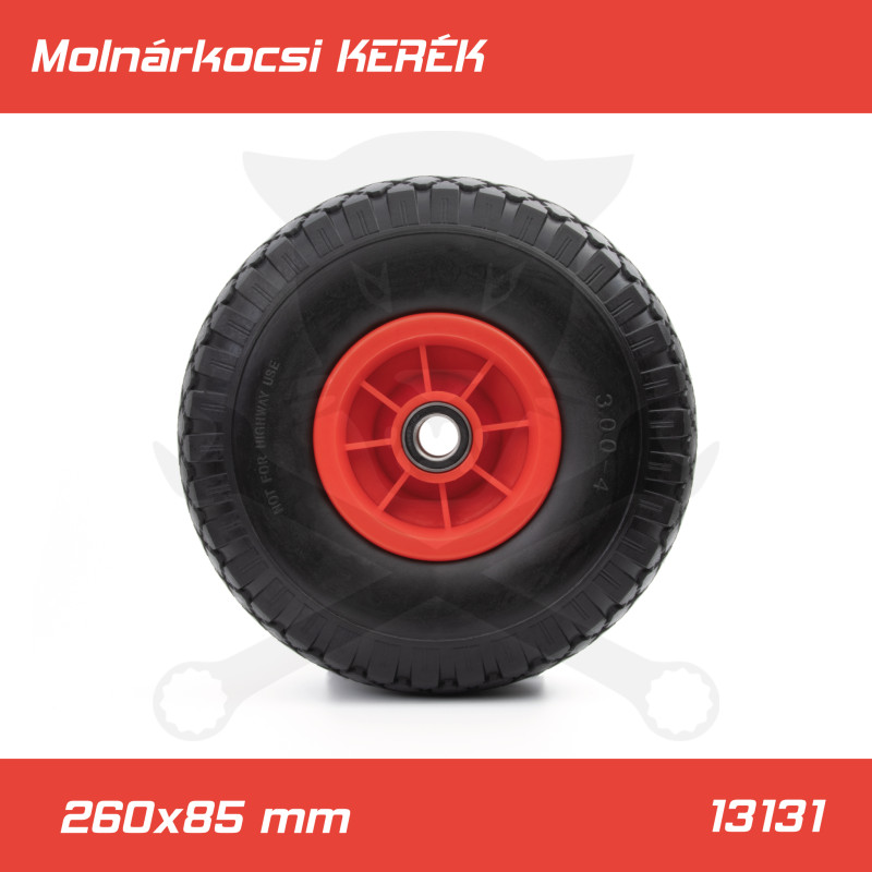 Molnárkocsi KERÉK műa.felnis csapágyas - TÖMÖRgumis 3.00-4 / 260x85mm