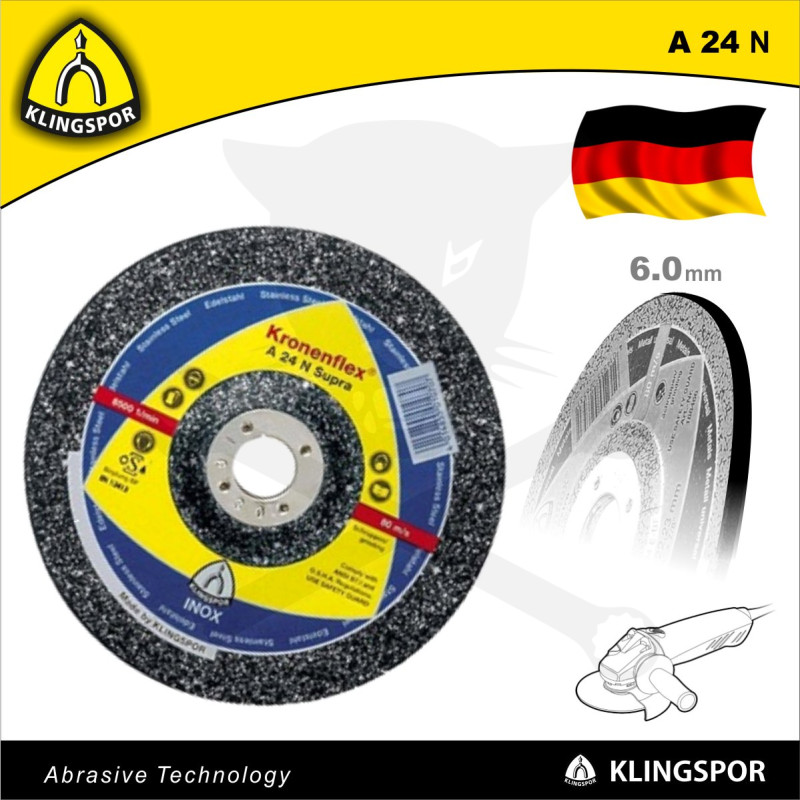 Tisztítókorong 230x6.0 mm A24 N - inox és alu - KLN