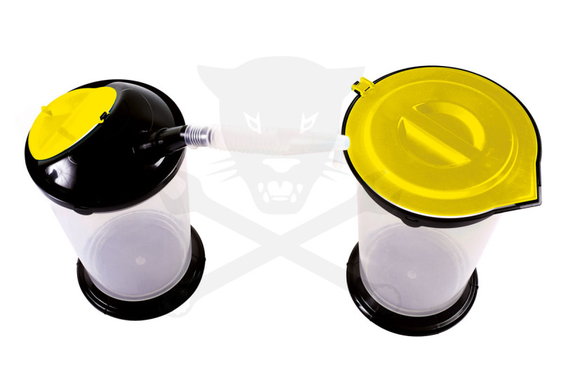 Olajbetöltő kanna  5 literes 2 db-os készlet skálázott extra áttetsző